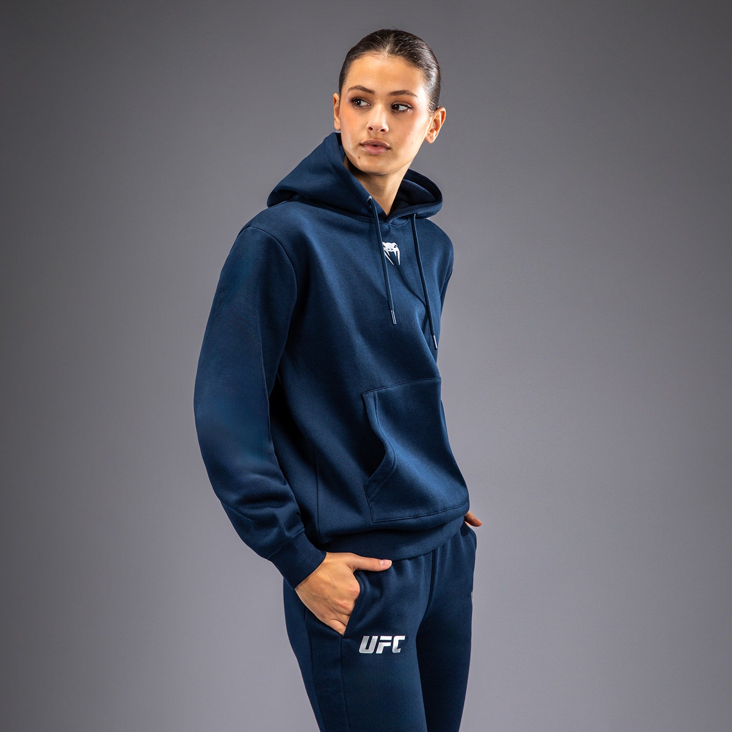 Sweatshirt à Capuche pour Femmes UFC Fusion by Venum Fight Week - Bleu Océanique