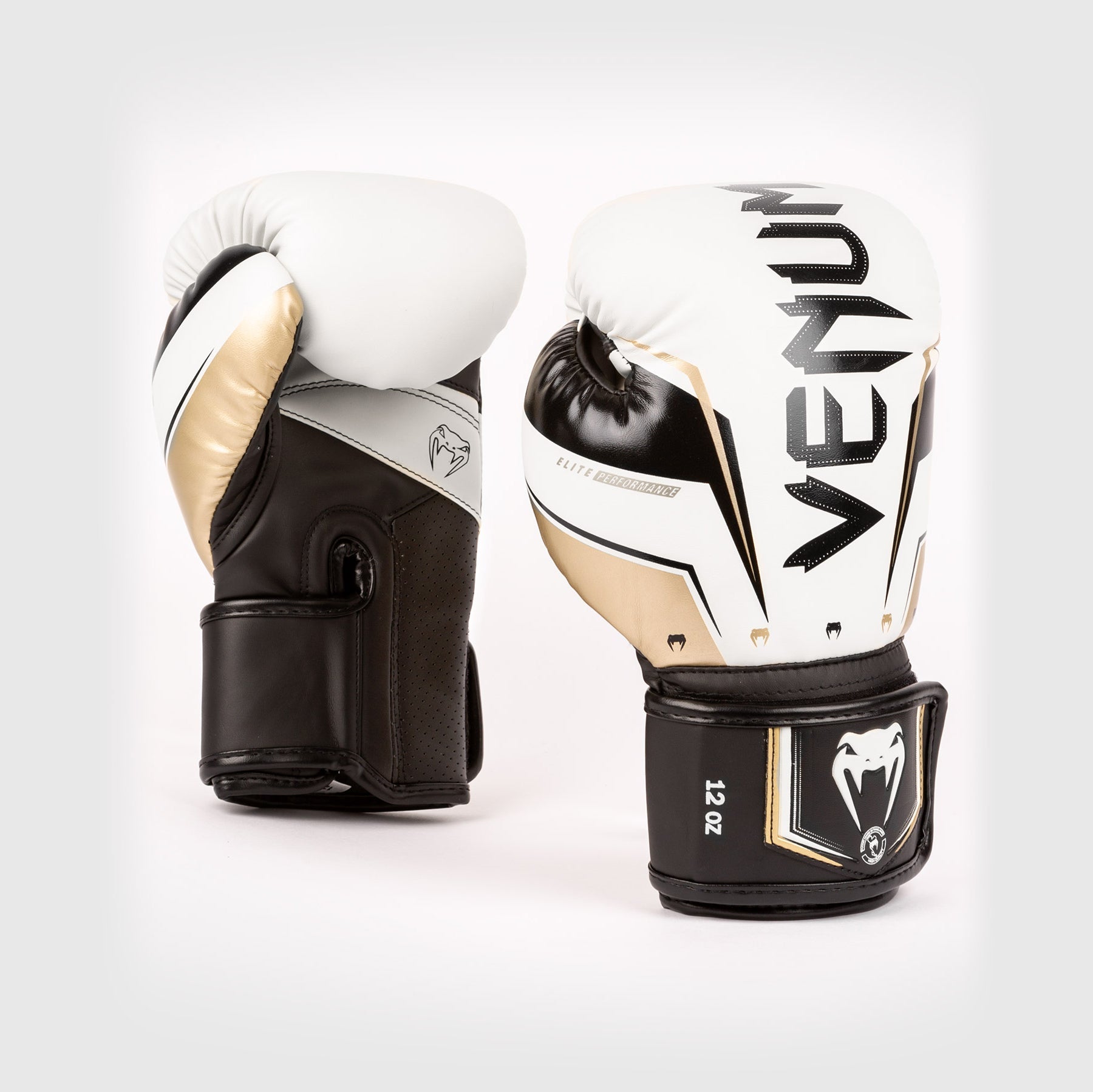 Gants de Boxe Venum Elite Evo - Blanc/Or