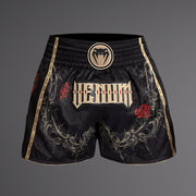 Short de Muay Thai pour Hommes Venum Santa Muerte 5.0 - Noir Profond/Or