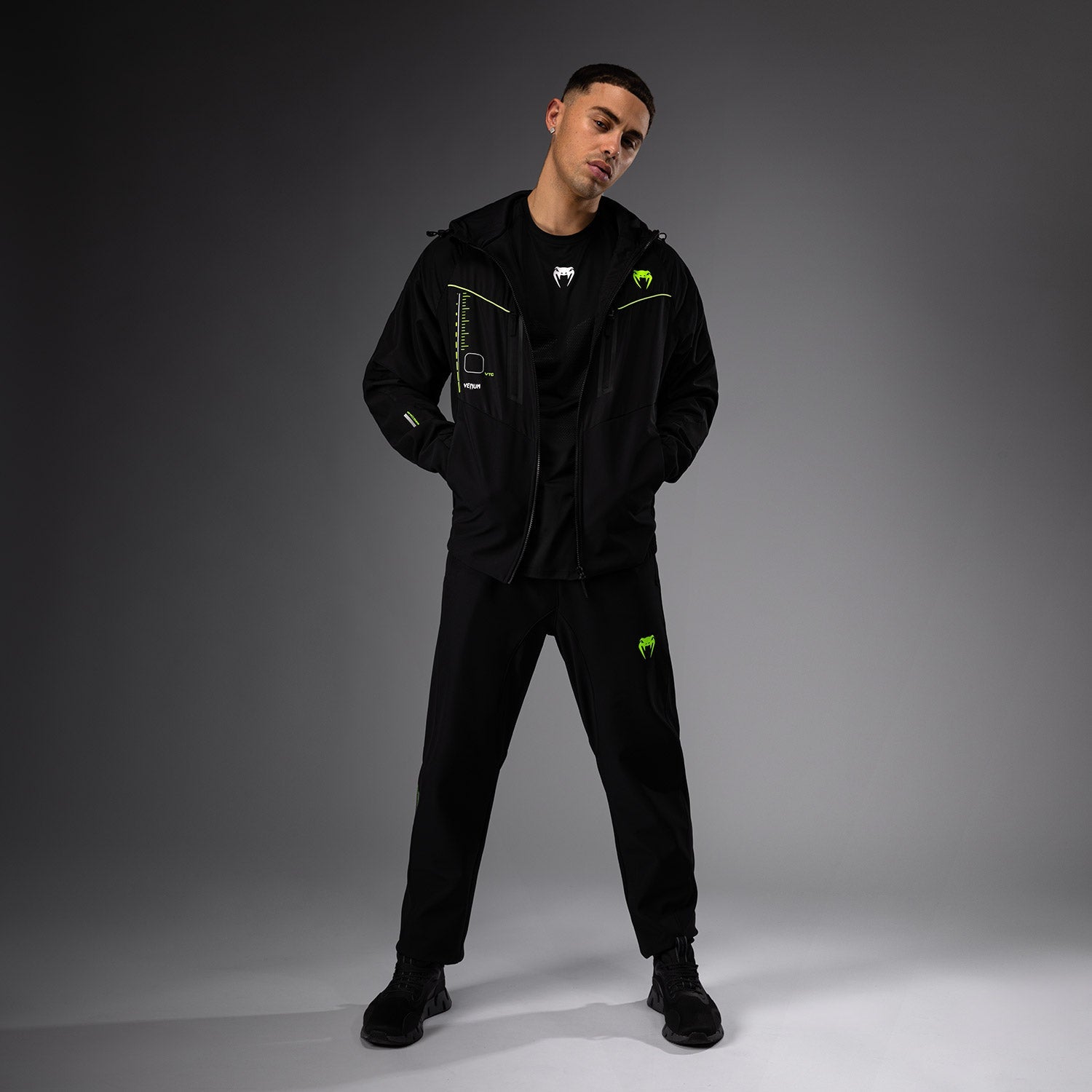 Veste de survêtement Venum Training Camp 4.0 - Noir/Vert Fluo